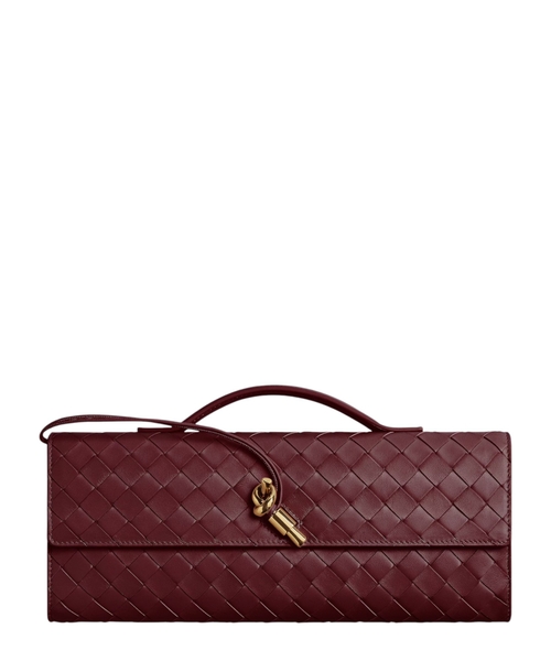 クラッチバッグ Bottega Veneta Camel Suede Medium Clutch Bottega Veneta Suede Clutch Vintage - Brown Clutches