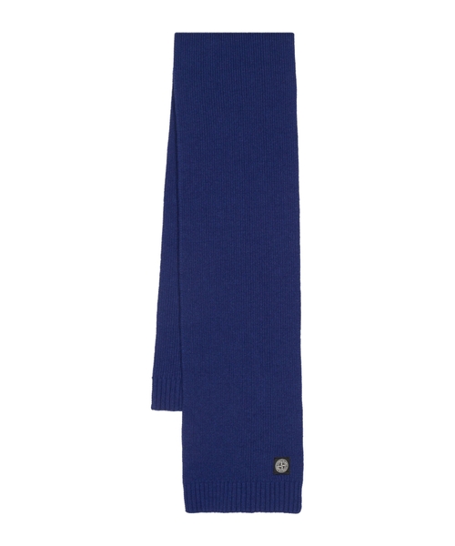 Scarf with logo embroidery