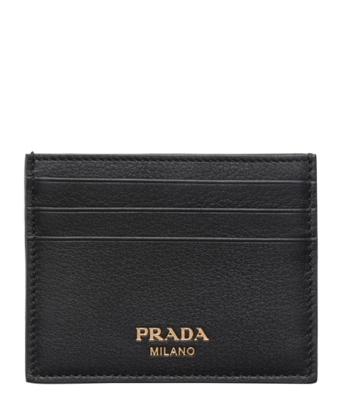 Logo leather cardholder