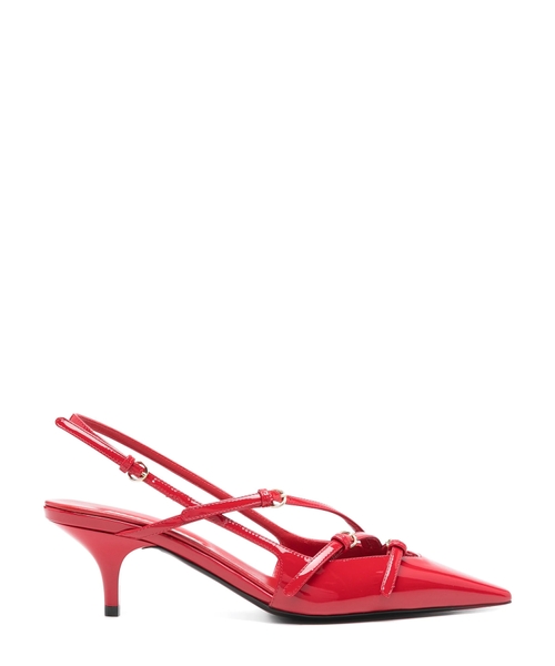 Patent leather slingback