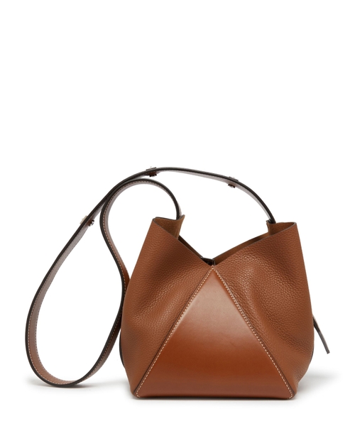 Leather bucket bag