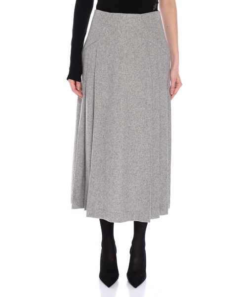 Pleated midi skirt