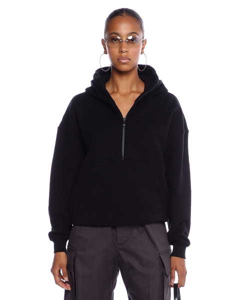 Zip-up cotton hoodie