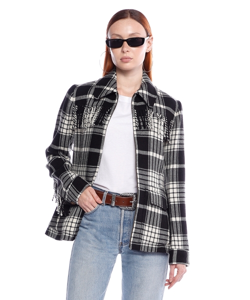 Checkered wool jacket