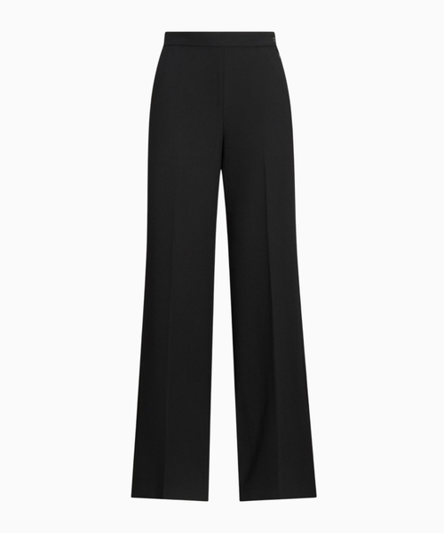 Wide-leg wool trousers