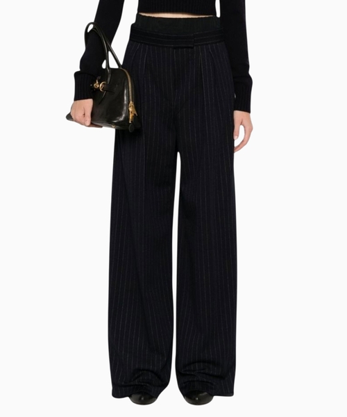 Pinstriped trousers