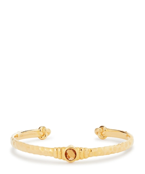 Браслет-кафф из золота и граненого стекла