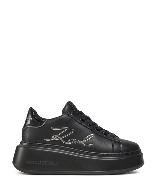 Leather sneakers with logo
