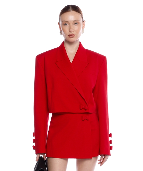 Укороченный пиджак с деталями банта