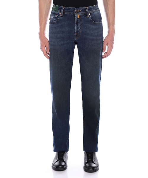 Düz biçimli denim şalvar