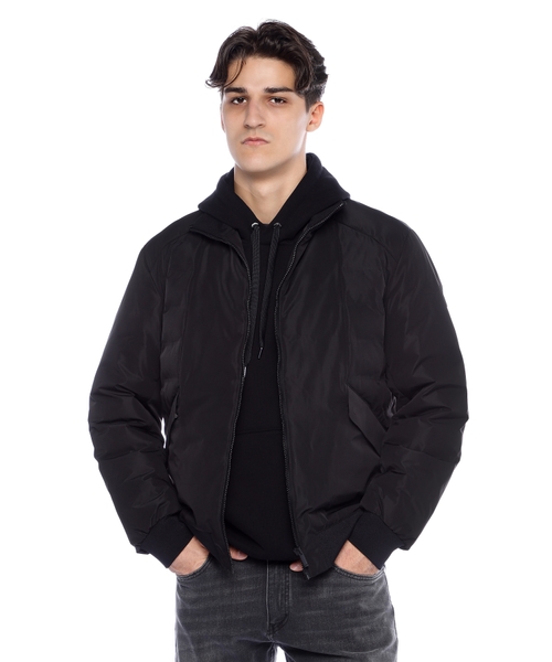 Quilted jacket with logo detail