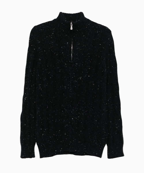 Sweater with zip collar