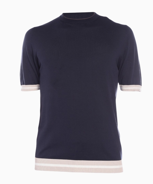 Short-sleeve cotton jumper