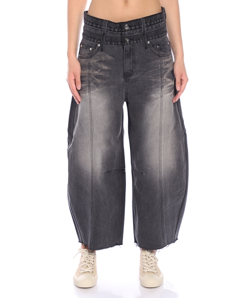 İki belli denim şalvar