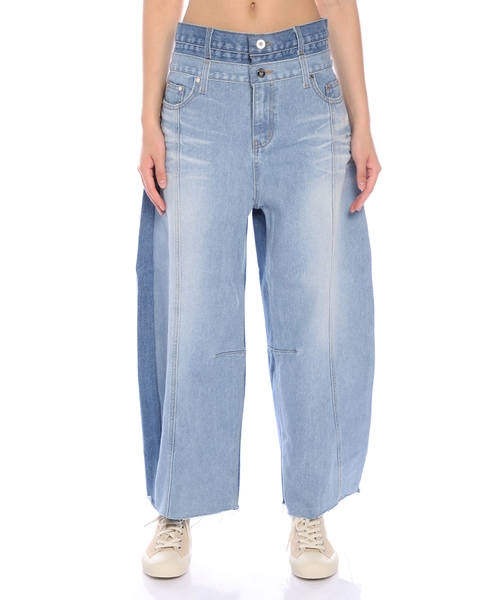 İki belli denim şalvar