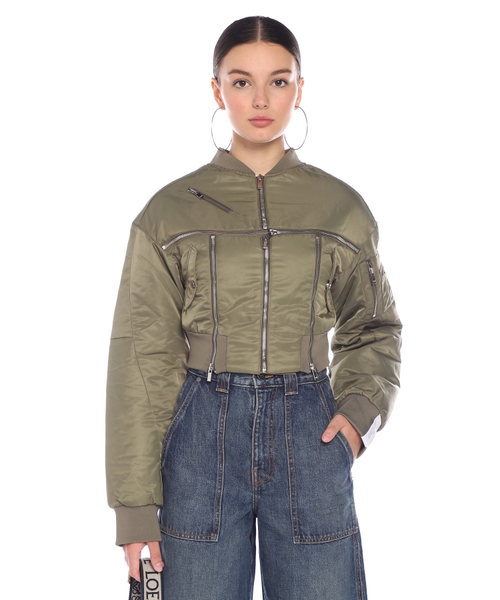 Cropped bomber jacket