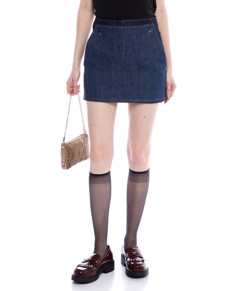 Джинсовые шорты-юбка