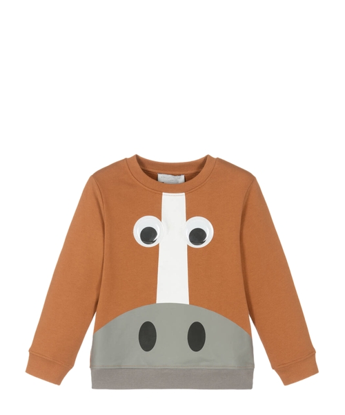 Printed cotton sweatshirt
