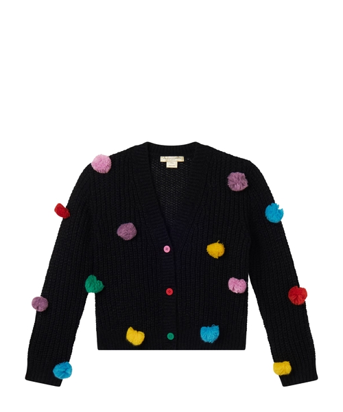 Pompom-detail cardigan