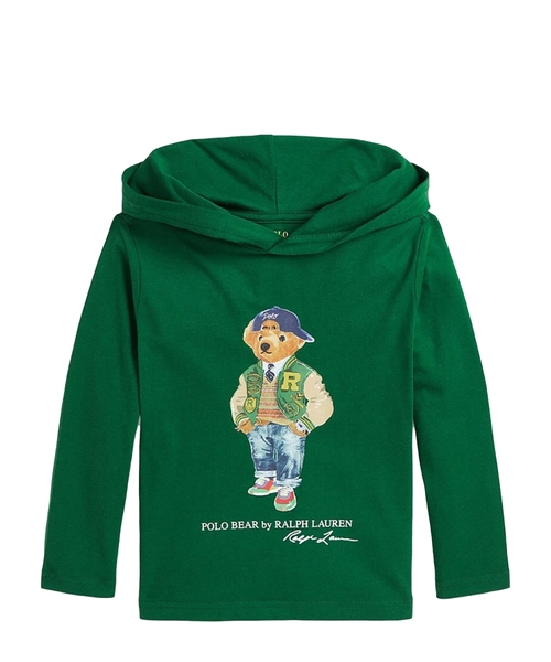 Polo Bear print hooded T Shirt Emporium