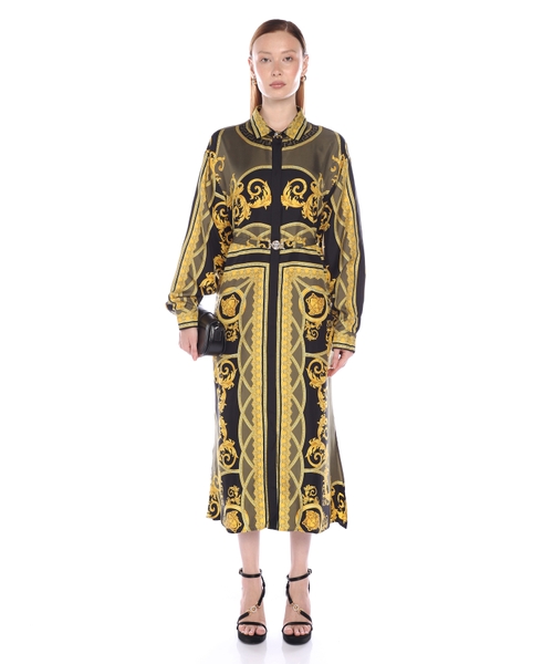 Платье миди с принтом