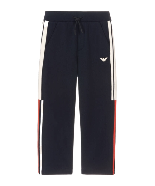 Elastic-waist pants with logo