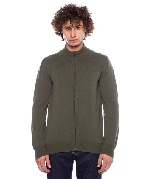 Кардиган с длинными рукавами и застежкой на молнию