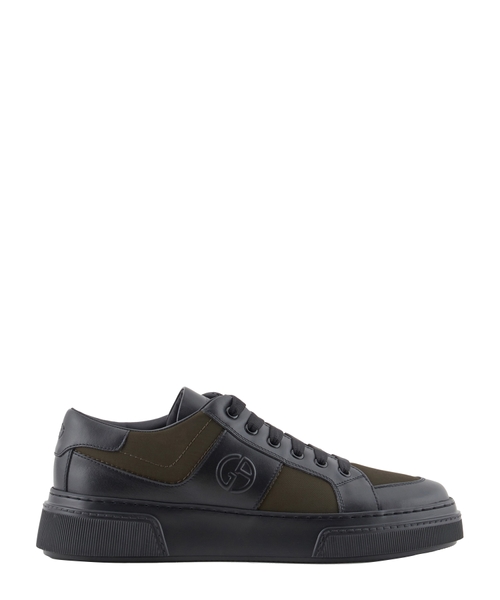 Logo leather sneakers