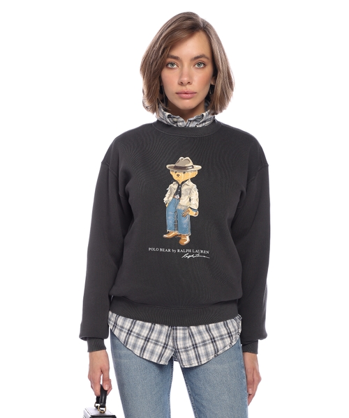Polo Bear флисовый свитшот с круглым вырезом