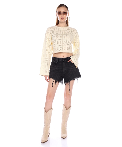 Tシャツ・カットソー Gcds Monogram Macrame Top GCDS Monogram Macramé Top | White | FARFETCH JO