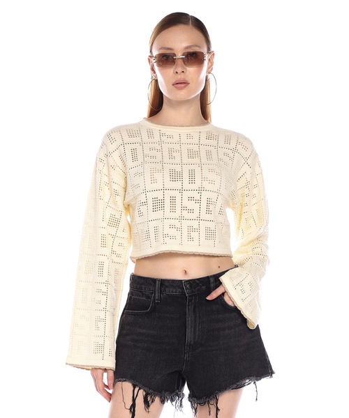 Tシャツ・カットソー Gcds Monogram Macrame Top Monogram Macramé Top | Emporium