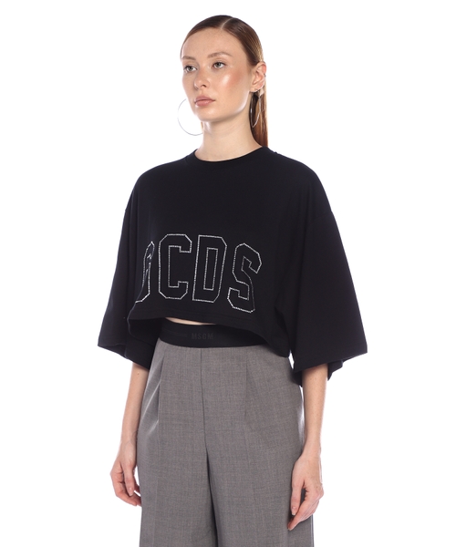 melt the lady logo cropped tee black - メルカリ