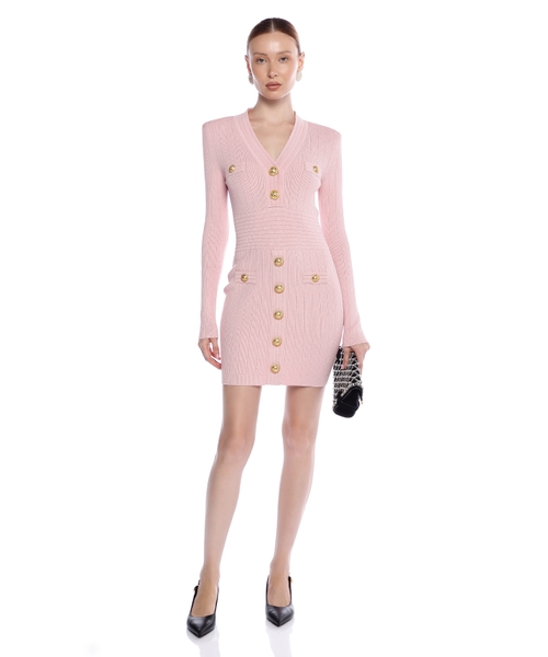 Трикотажное платье с пуговицами