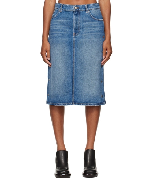 Джинсовая миди-юбка