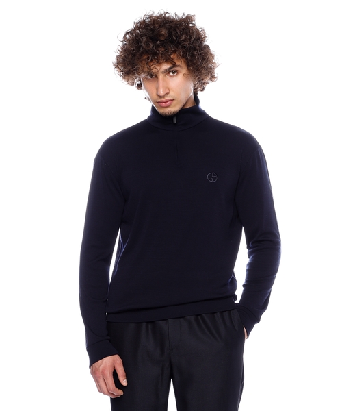 Logo embroidered long-sleeve sweater