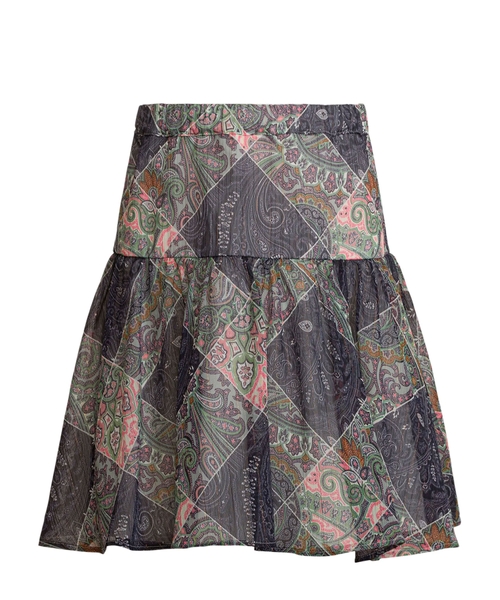 Юбка миди с узором пэйсли