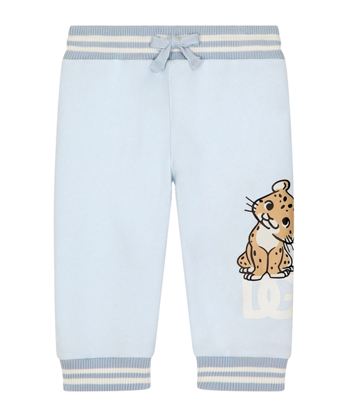 Logo printed cotton jogging pants