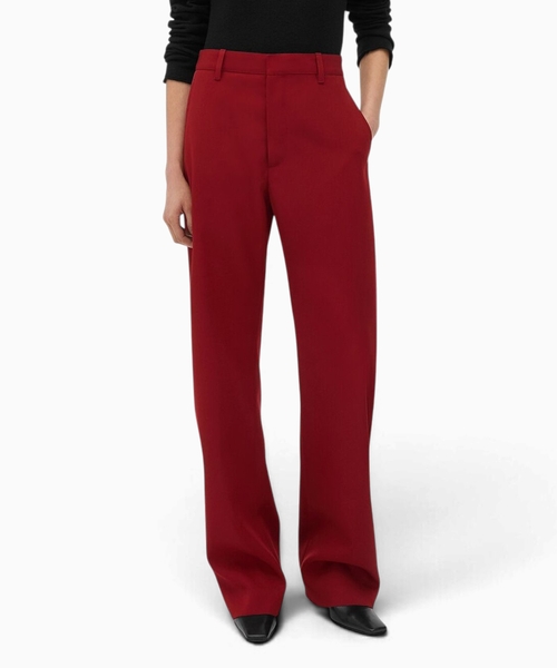 Wool Twill Rounded Leg Trousers
