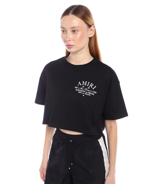 【AMIRI】 ARTS DISTRICT CROPPED TEE WOMEN - WOMEN'S ARTS DISTRICT CROPPED TEE - White | AMIRI