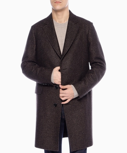 Straight fit wool coat