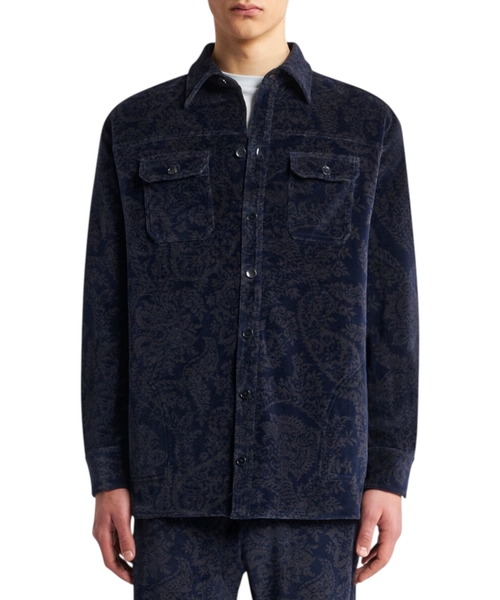 Jakkardlı şenil overshirt köynək