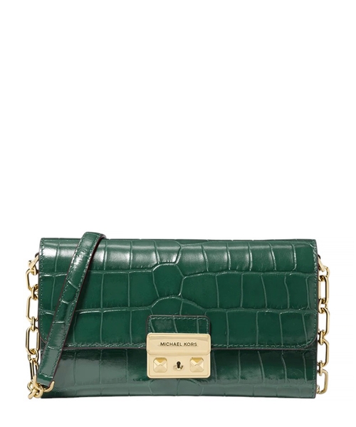 Сумка Tribeca через плечо из кожи с тиснением под крокодила