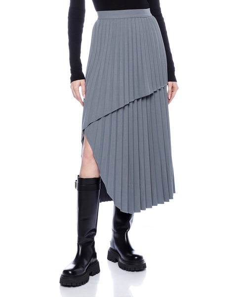 Asymmetrical pleated skirt