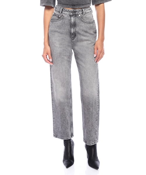 Düz biçimli denim şalvar
