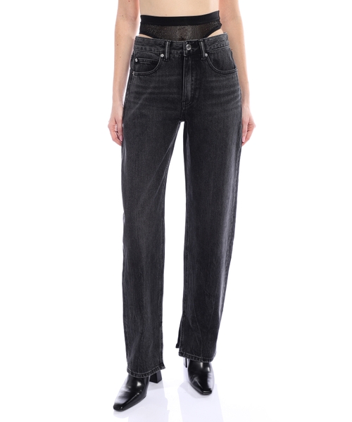 Çoxqatlı denim şalvar