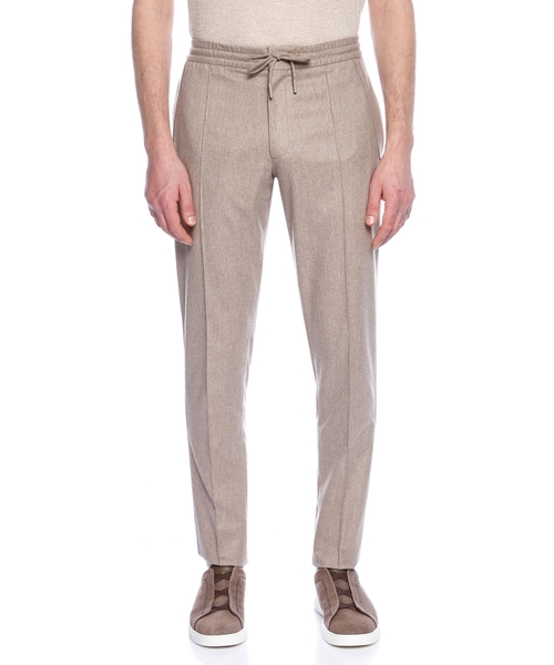 Mélange wool trousers