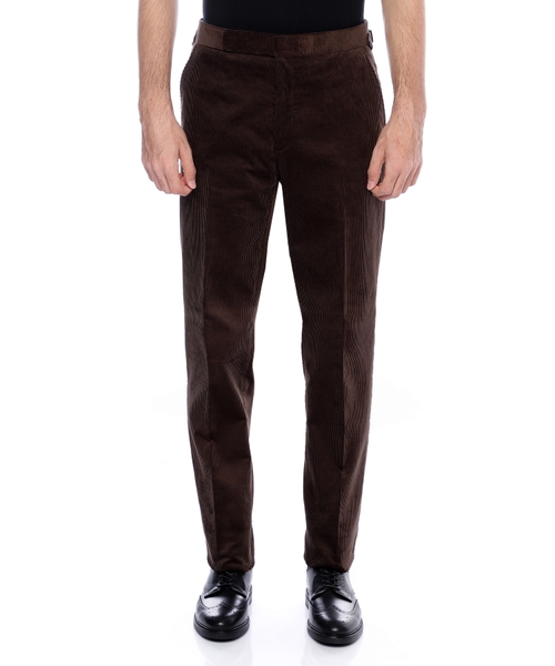 Corduroy straight-fit trousers