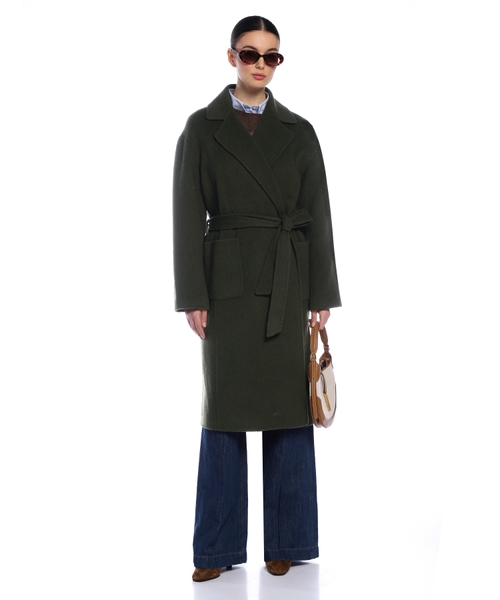 Пальто с поясом