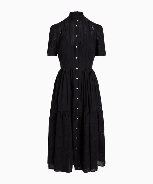 Lace-trim cotton Viole dress