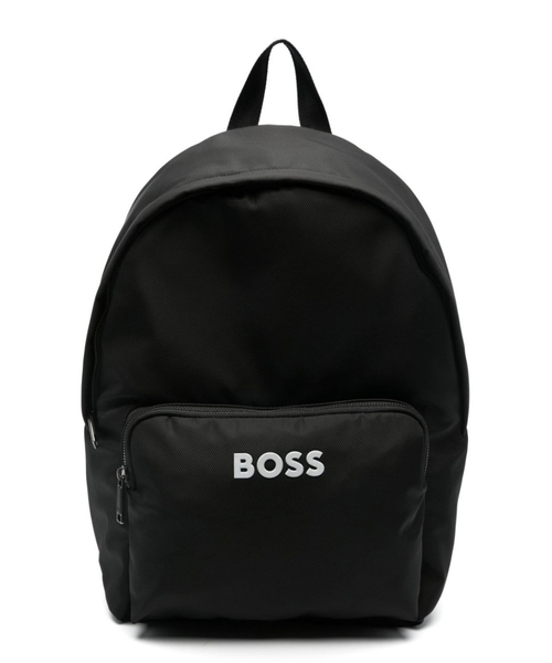 Adjustable-strap backpack with contrast logo